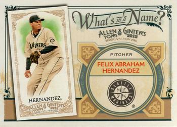 2012 Topps Allen & Ginter - What's in a Name? #WIN69 Felix Hernandez Front