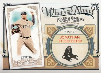 2012 Topps Allen & Ginter - What's in a Name? #WIN70 Jon Lester Front