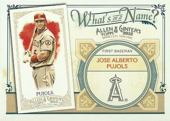 2012 Topps Allen & Ginter - What's in a Name? #WIN84 Albert Pujols Front