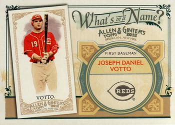 2012 Topps Allen & Ginter - What's in a Name? #WIN87 Joey Votto Front