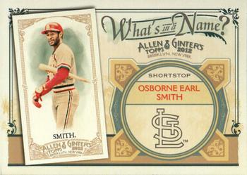 2012 Topps Allen & Ginter - What's in a Name? #WIN96 Ozzie Smith Front