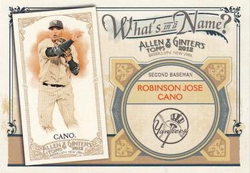 2012 Topps Allen & Ginter - What's in a Name? #WIN55 Robinson Cano Front