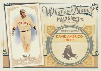 2012 Topps Allen & Ginter - What's in a Name? #WIN64 David Ortiz Front