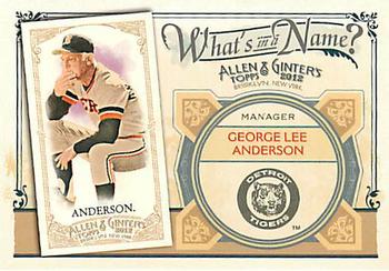2012 Topps Allen & Ginter - What's in a Name? #WIN66 Sparky Anderson Front