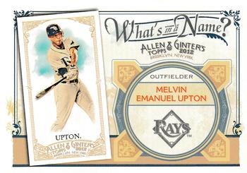 2012 Topps Allen & Ginter - What's in a Name? #WIN76 B.J. Upton Front