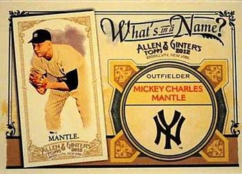 2012 Topps Allen & Ginter - What's in a Name? #WIN79 Mickey Mantle Front