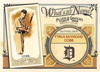 2012 Topps Allen & Ginter - What's in a Name? #WIN82 Ty Cobb Front