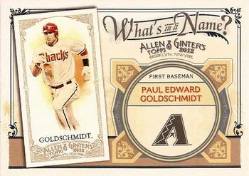 2012 Topps Allen & Ginter - What's in a Name? #WIN92 Paul Goldschmidt Front