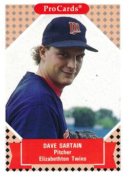 1991-92 ProCards Tomorrow's Heroes #100 Dave Sartain Front