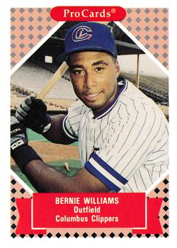 1991-92 ProCards Tomorrow's Heroes #106 Bernie Williams Front