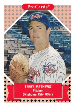 1991-92 ProCards Tomorrow's Heroes #151 Terry Mathews Front
