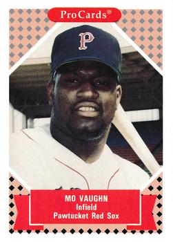 1991-92 ProCards Tomorrow's Heroes #15 Mo Vaughn Front