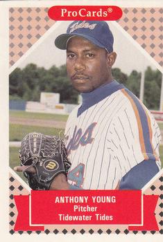 1991-92 ProCards Tomorrow's Heroes #278 Anthony Young Front