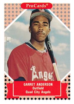 1991-92 ProCards Tomorrow's Heroes #34 Garret Anderson Front