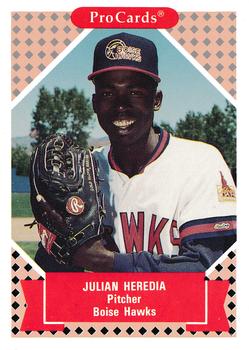 1991-92 ProCards Tomorrow's Heroes #40 Julian Heredia Front