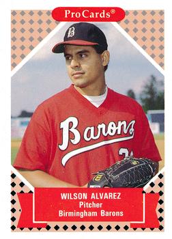 1991-92 ProCards Tomorrow's Heroes #41 Wilson Alvarez Front