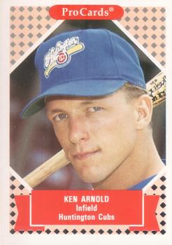 1991-92 ProCards Tomorrow's Heroes #212 Ken Arnold Front