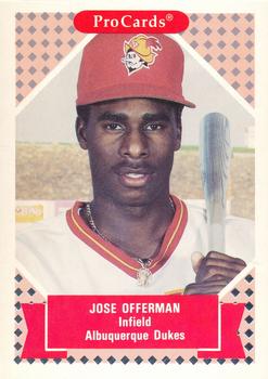 1991-92 ProCards Tomorrow's Heroes #237 Jose Offerman Front