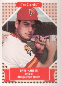 1991-92 ProCards Tomorrow's Heroes #238 Dave Hansen Front