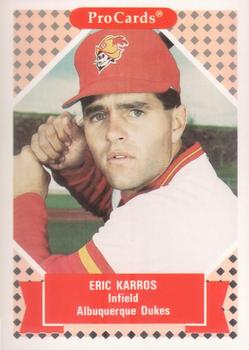 1991-92 ProCards Tomorrow's Heroes #240 Eric Karros Front