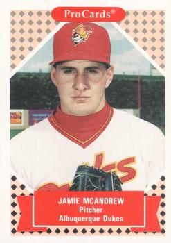 1991-92 ProCards Tomorrow's Heroes #242 Jamie McAndrew Front