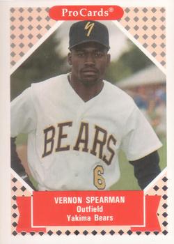 1991-92 ProCards Tomorrow's Heroes #249 Vernon Spearman Front