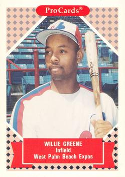 1991-92 ProCards Tomorrow's Heroes #263 Willie Greene Front