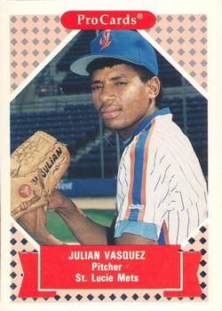 1991-92 ProCards Tomorrow's Heroes #283 Julian Vasquez Front