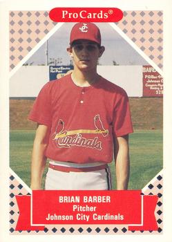 1991-92 ProCards Tomorrow's Heroes #324 Brian Barber Front