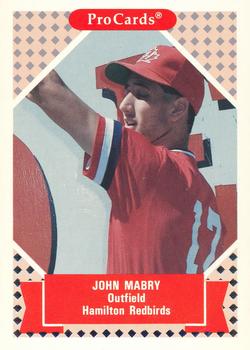 1991-92 ProCards Tomorrow's Heroes #331 John Mabry Front