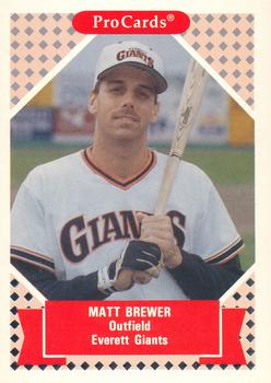 1991-92 ProCards Tomorrow's Heroes #359 Matt Brewer Front