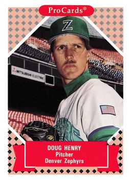 1991-92 ProCards Tomorrow's Heroes #82 Doug Henry Front