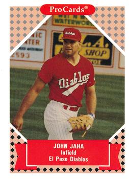 1991-92 ProCards Tomorrow's Heroes #84 John Jaha Front