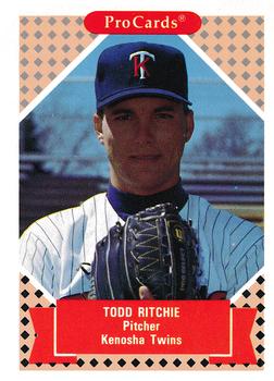 1991-92 ProCards Tomorrow's Heroes #99 Todd Ritchie Front