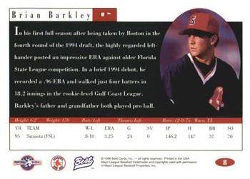 1996 Best #8 Brian Barkley Back