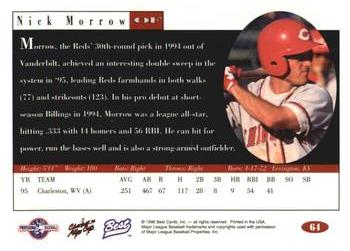 1996 Best #64 Nick Morrow Back