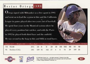 1996 Best #67 Hector Ortega Back