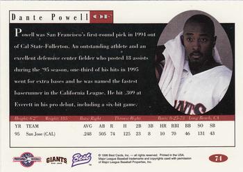 1996 Best #74 Dante Powell Back