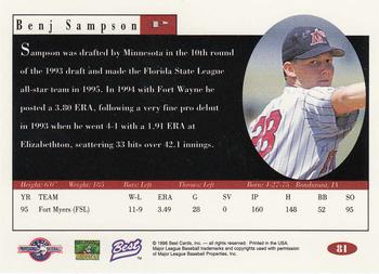 1996 Best #81 Benj Sampson Back