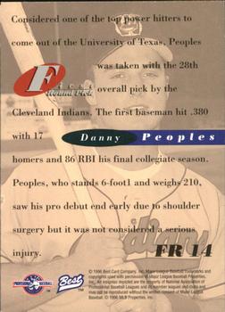 1996 Best - 1st Round Picks #FR 14 Danny Peoples Back