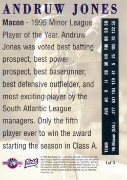 1996 Best - Player of the Year Andruw Jones #1 Andruw Jones Back