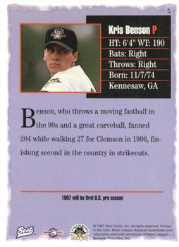 1997 Best #5 Kris Benson Back