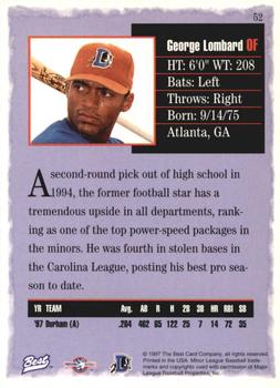 1997 Best #52 George Lombard Back