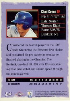 1997 Best #73 Chad Green Back