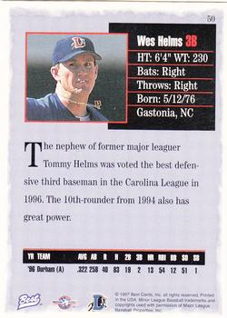 1997 Best #50 Wes Helms Back