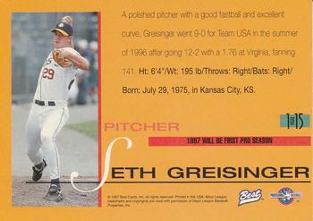 1997 Best - Best All-Stars #1 Seth Greisinger Back