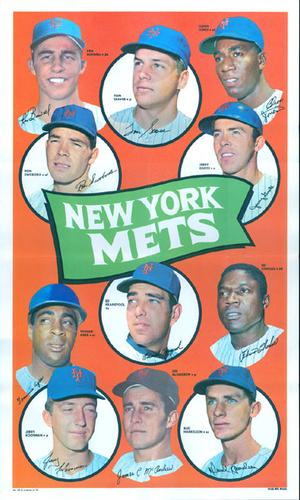 1969 Topps Team Posters #24 New York Mets Front