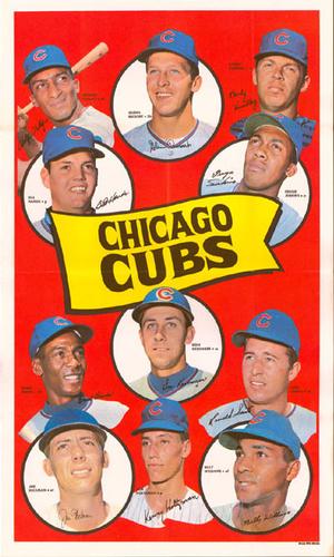 1969 Topps Team Posters #4 Chicago Cubs Front