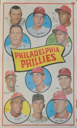 1969 Topps Team Posters #8 Philadelphia Phillies Front
