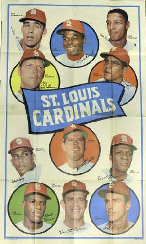 1969 Topps Team Posters #18 St. Louis Cardinals Front